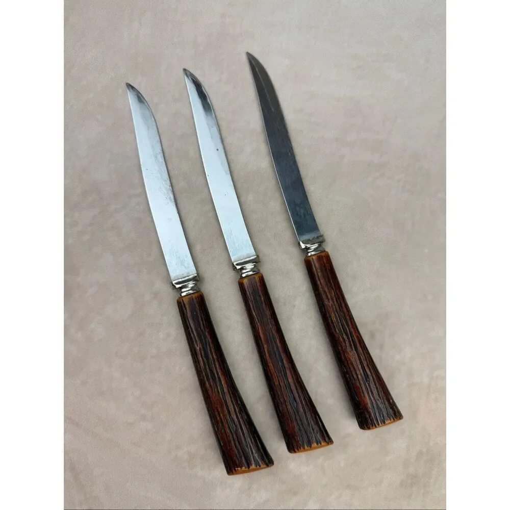 Vintage Forgecraft Knives Bakelite Handles Tested Mod MCM Set of 3